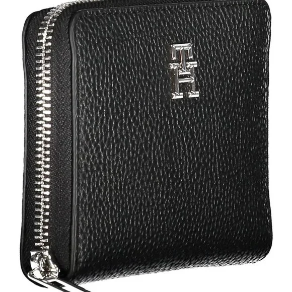 Tommy Hilfiger Black Polyurethane Wallet
